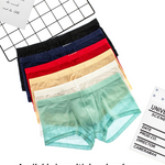 4 Pack Men's Sexy Breathable Jacquard Trunks