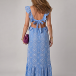 Alure | Sleeveless Ruffle Detail Midi Dress