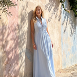 Heidi | Sleeveless Collared Maxi Dress