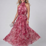 Nora | Soft Halter Neck Midi Dress
