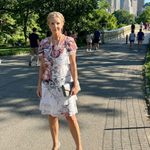 Avery | Clean Floral Knee Length Dress