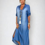 Goldie | Chic Denim Maxi Dress