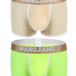 2 Pack Men's U Convex Pouch Trunks With Open Fly