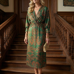 Mikayla | Natural Wrap Midi Dress