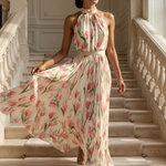 Merit | Halter Neck Floral Midi Dress