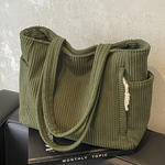 Evi– Ribbed Tote Bag with Cord Detail