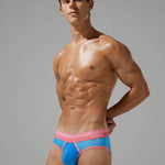 Men’s Spliced Lines Briefs in Ombre