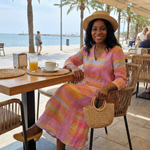 Sybella | Easy Drape Stripe Midi Dress