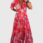 Zita | Elegant Floral V-Neck Dress