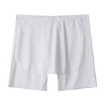Men's Ice Silk Raised Opening Culottes Mesh Plus Length Boxer Briefs