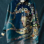 Noémie | Women’s Artistic Wave Pattern Casual Shirt