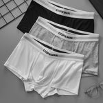 2-Pack Men's Threaded Large Pouch U-convex Sweat-absorbent Breathable Thin Sports Boxer Pants