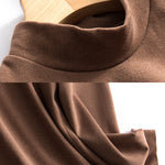 Mid-neck Men's Fleece Warm Bottoming Top T-shirt