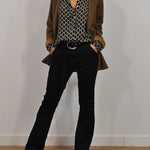 ELVIRA™ - Geometric V-Neck Blouse