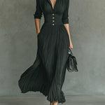 Christina | Long Pleated Dress