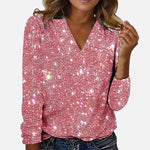 Nina™ - V-Neck Diamond Blouse