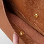 Valérie Dupré - Solid color simple genuine leather shoulder bag