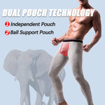Plus Size Men's Cotton Separate Pouch Thermal Underwear