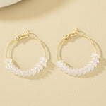 Irregular Acrylic Bead Round Earrings