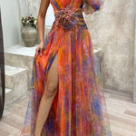Grace | Summer Escape Beauty Floral Pleated Maxi Dress