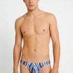 4 Pack Men's Low-Rise Printed U-Pouch Mesh for Breathability Briefs
