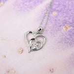 Delicate Heart Paw Necklace