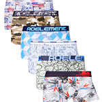 6 Pack Men's U Convex Modal Print Breathable Trunks