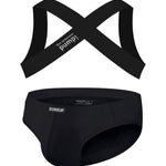 Men's Athletic High-Stretch Compression Active Set with Breathable Support Design