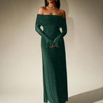 DARCIE™ - Off Shoulder Ruched Sequin Bodycon Evening Gown