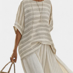 Westlyn | Comfortable Striped Bamboo Top & Flowing Linen Pants