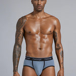 FreeLonger Men's Microfiber Covered Silky Touch Briefs