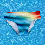 Men's Gradient Swim Briefs Sexy Bikini