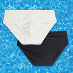 Men's Padded Solid Drawstring Swimsuit Bikini Briefs