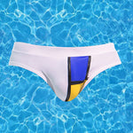 Sporty Contrast Padded Swim Briefs