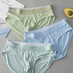 4 Pack Men's Modal Skin-Friendly Solid Color Mid-Rise Briefs