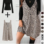 CRESSIDA™ – High Neck Top & Leopard Strap Skirt Two-Piece Set