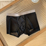 4 Pack Men's 20D U Pouch Sheer Lightweight Ice Silk 3A Antimicrobial Trunks