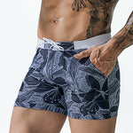 Men Sexy Floral Print Swim Trunks
