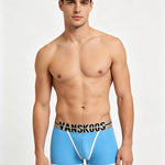 2 Pack Men's Seamless Snug Fit Separate Pouch Smooth Trunks