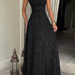 XENIA™ - Elegant Backless Lace Long Dress Fitted Design for Special Occasions & Parties