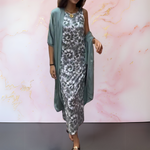 Halle | Elegant Dress with Cardigan