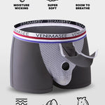 3 Pack Men's Breathable Divided Double Pouch Boxer Briefs