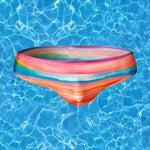 Mens Swimwear Printed Summer Swim Briefs