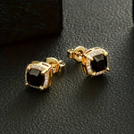 Iced Chics Square Stud Zirconia Earrings