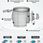 2 Pack Men's Large Pouch Trunks with Separate Pouch