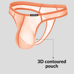 2 Pack Men's Sexy Semi-Transparent Thong