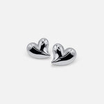Classic Silver Heart Studs