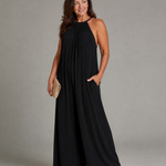 Talia | Pleated Halter Relaxed Jumpsuit