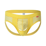 Men's Striped Breathable Support Underwear with Separate Pouch