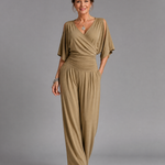 Camille | Cold-Shoulder Wrap-Waist Jumpsuit